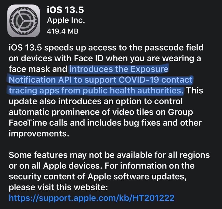 Apple iOS 13.5 is out