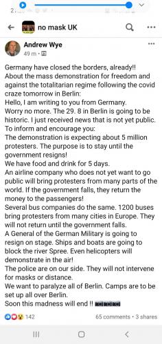 Mass Demonstration in Germany - Maybe
