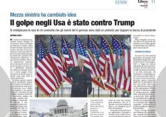 Front page of an Italian newspaper - The coup in the US was against Trump