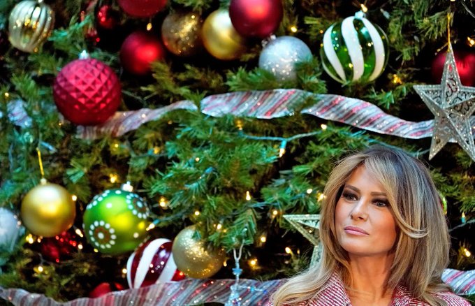 The beautiful Melania Trump at Christmas 2020