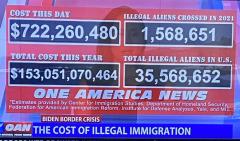 Cost of illegal immigration up until today May 2021