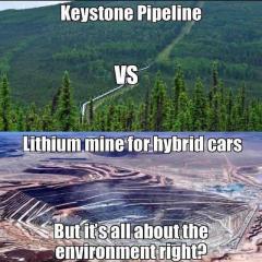 Keystone Pipeline VS Lithium for Hybrid Cars
