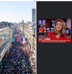 BBC Lied about anti covid lock down turn outs in London