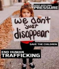 Save the children STOP HUMAN TRAFFICKING