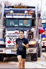 Cat Turd and il Donaldo Trumpo chase Justin Trudeau with a Truck