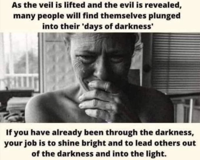 Your job is to shine light to help others through the darkness