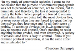 Dalrymple quote on PC and communism