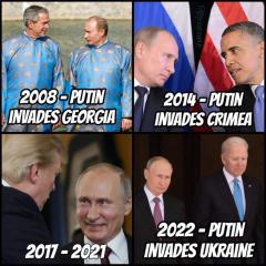Putin and the Presidents of the USA
