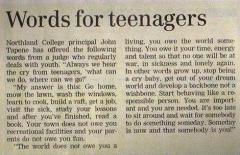Words for Teenagers
