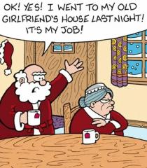 Ms Claus jealous of Santa&#039;s Christmas visits