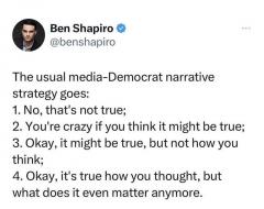 Shapiro on Media-Democrat Narrative Strategy