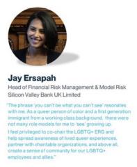 Head of financial risk management for SVB