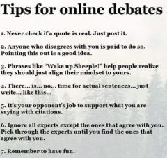 Tips for online debates lolz