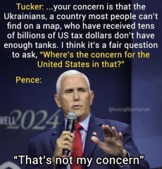 Pence - says problems in USA is not his concern vs worries over Ukraine