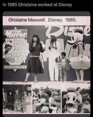 Ghislane Maxwell assocition with Disney in 1985