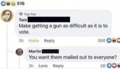 should getting guns be as hard as it is hard to vote