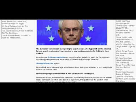 EUROPE READY TO MAKE LINKING TO WEBSITES ILLEGAL; NWO LOCKED &amp; LOADED