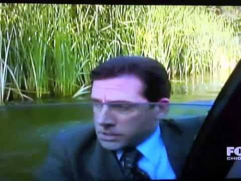 The Office - Michael Drives Car into lake