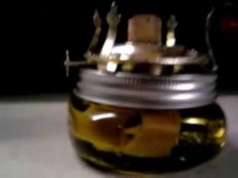 Burn olive oil in a regular Kerosene lamp