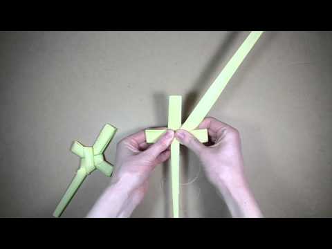 Palm folding: How to make a palm cross