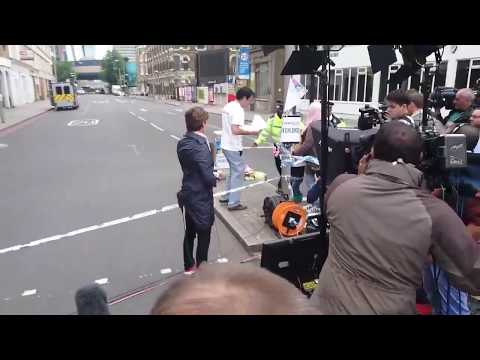 Fake protest staged by CNN film crew at London Bridge terrorist attack scene