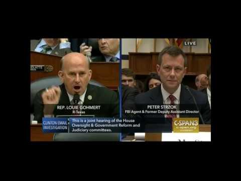 Gohmert Grills Strzok on Bias &amp; Clinton Emails Sent To Unauthorized Source