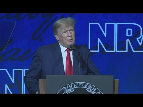 Former President Donald Trump speaks at NRA Convention in Houston