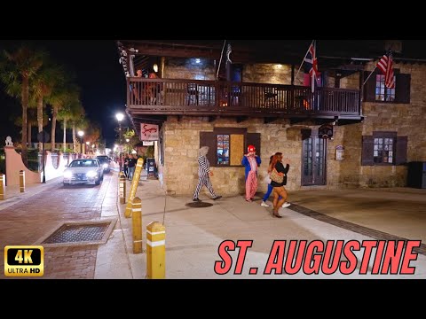 St. Augustine Florida Downtown Night Walk