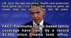Obama Debate Lie about Health Insurance Premium Costs