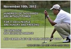 Obama Plays Golf While America Burns