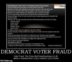 Democrat Voter Fraud TrueTheVote.com 2012 Statistics