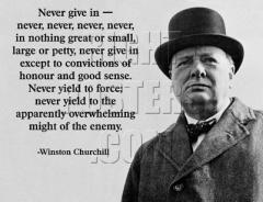 Churchill: Never Give In