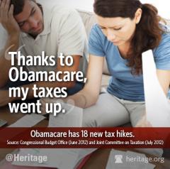 Thanks to Obamacare my taxes went up