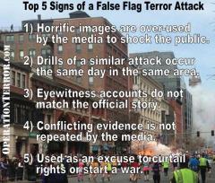 Top 5 Signs of a False Flag Terror Attack
