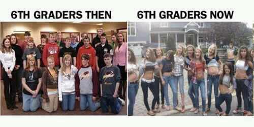 6th Graders Then and Now