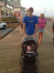 Luke on Boardwalk with daddy