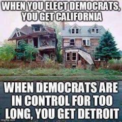 If you elect Democrats you Get California and Detroit