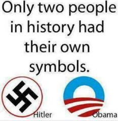 Only two people in history had their own symbols - Obama and Hitler