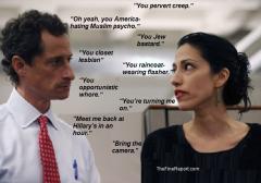 Huma and Anthony Weiner Foreplay