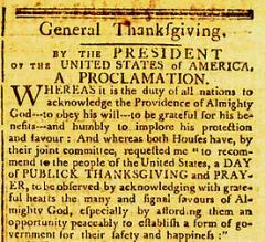 Washingtons Thanksgiving Proclamation