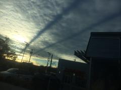 What are  These Giant Dark Lines in Philidelphia Sky