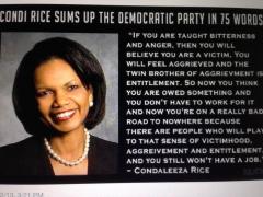 Condi Rice Sums Up the Democrat Party in 75 Words