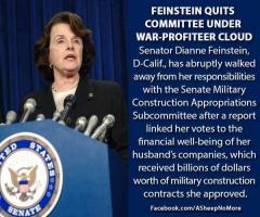 Feinstein Quits Committee After Word About Her Husbands Profit Gets Out