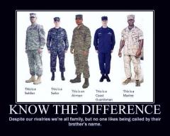How to recognize which branch of service in the military according to uniform