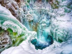 Frozen Waterfall in Alaska