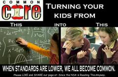 Common Core When Standards are lower we all become common