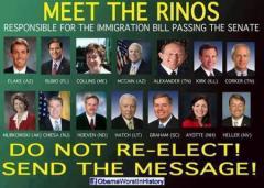 Meet The RINOS Who Helped Pass the Senate Immigration Bill DO NOT RE-ELECT