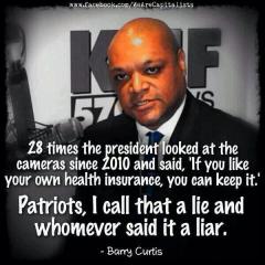 28 Times the president lied about keeping your health insurance - Barry Curtis quote