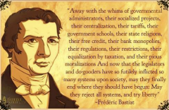 Fredric Bastiat Quote on Government Systems Versus Liberty
