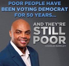 Poor people have been voting Democrat for fifty years and they are still poor Charles Barkley quote
